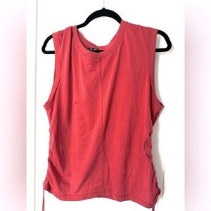 Red Velvet Tank Shirt with adjustable side